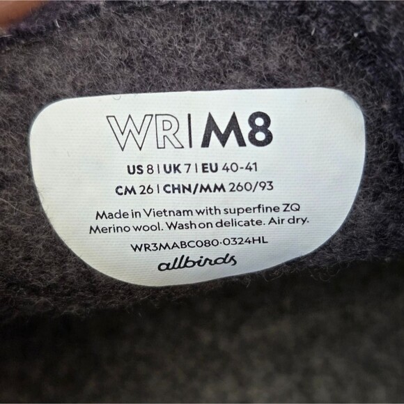 AllBirds Wool sneakers men's size 8 Merino runners - Picture 8 of 8